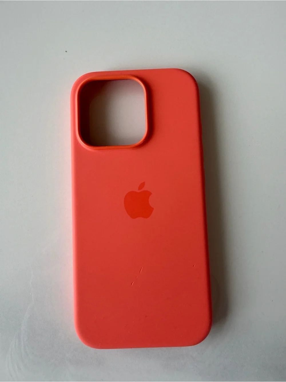 Apple Silicone iPhone Case in Coral